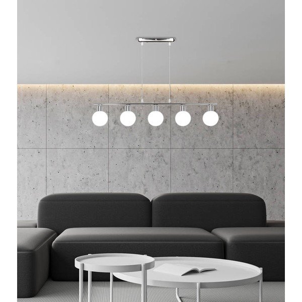 Hõbedane rippvalgusti klaasist varju 10x82 cm Oden - Candellux Lighting-image-1