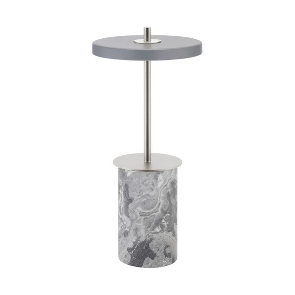 Hall marmorist hämardatav LED-lauavalgusti metallist varjuga (kõrgus 25,5 cm) Asteria Move Mini - UMAGE
