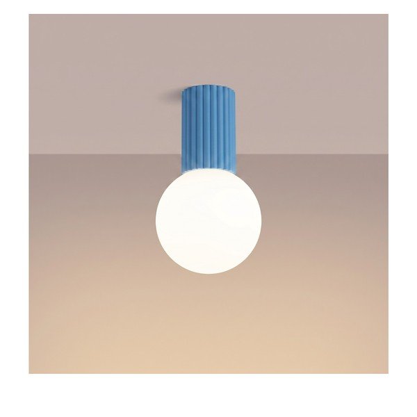 Helesinine opaalklaasist laelamp, ø 12 cm Orbital - Sollux-image-3