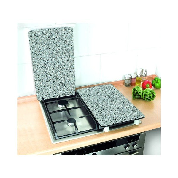 Skleněný kryt na sporák Granite, 2 ks-image-1