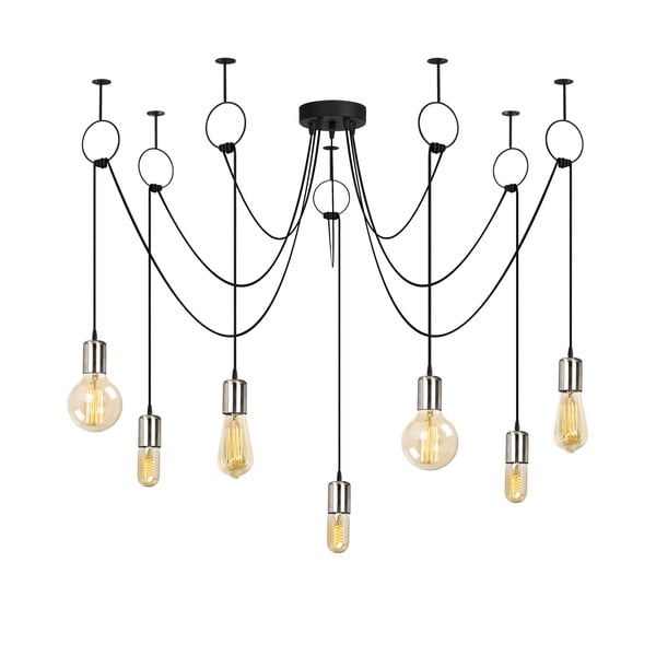 Must rippvalgusti 7 pirnile Sirin - Opviq lights-image-2