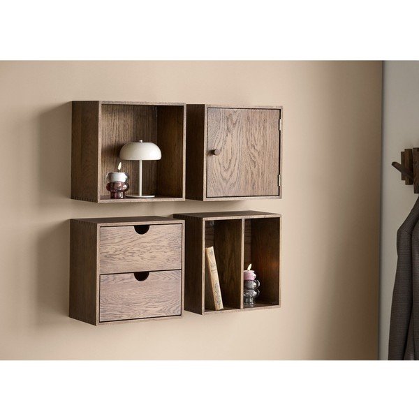 Tumepruun tammepuidust riiul 30 cm Townsville - House Nordic-image-1