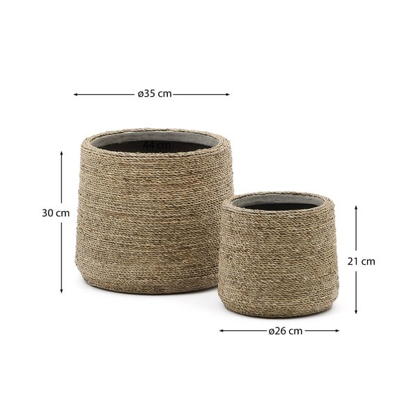 Lillepoti katted komplektis  2 tk tsement ø 35 cm Sigal – Kave Home-image-3