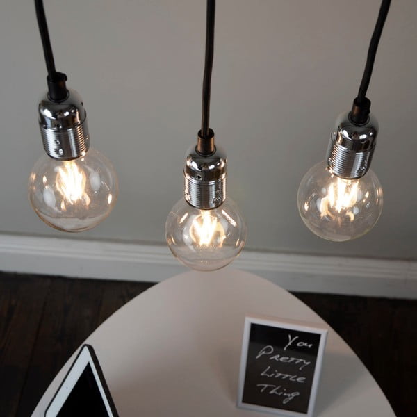 Must/hõbedane rippvalgusti metallvarjundiga ø 4 cm Uno - Sotto Luce-image-1