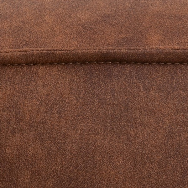 Koňakově hnědý puf z imitace kůže Actona Mie, 40 x 40 cm-image-4