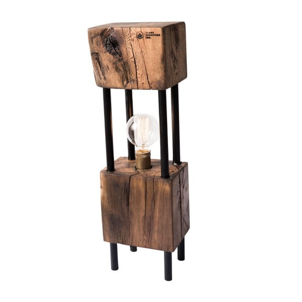 Stolní lampa z rekultivovaného dubového dřeva FLAME furniture Inc. Monolit