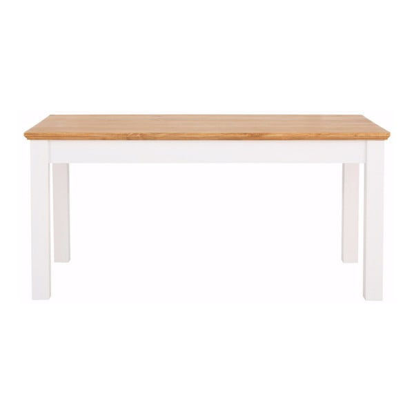 Bílý jídelní stůl z masivního borovicového dřeva se zásuvkou Støraa Suzie-image-2