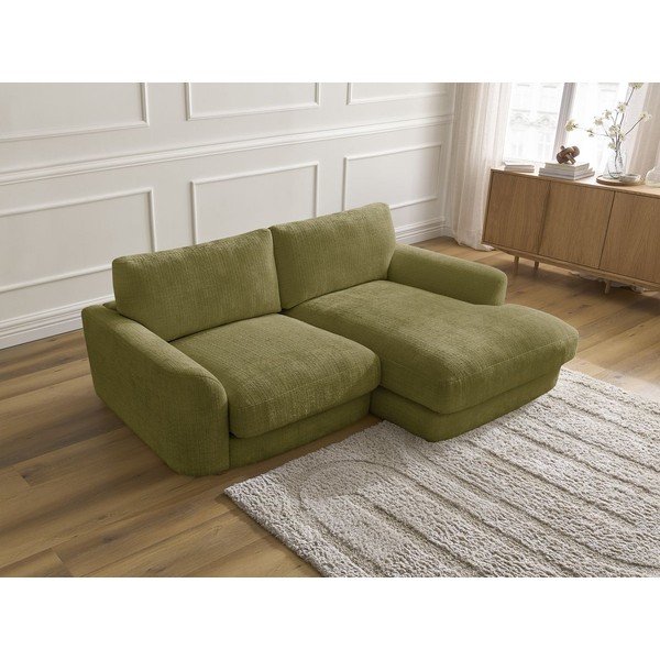 Khaki värvi šenillist nurgadiivan (parem nurk) Leonore - Bobochic Paris-image-4