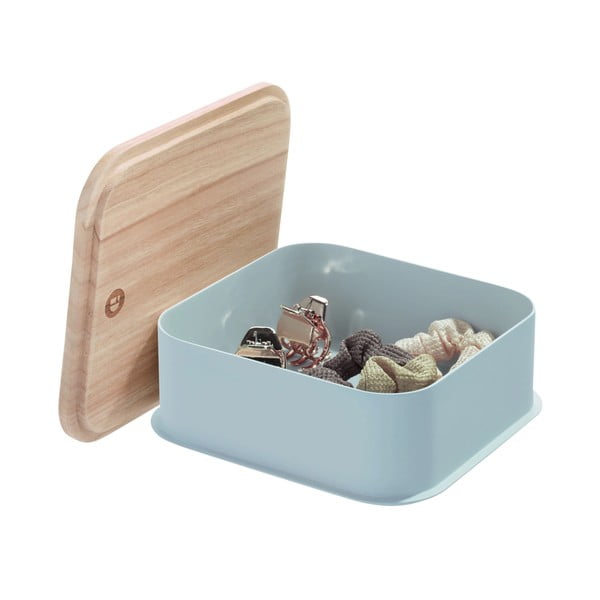 Hall hoiukast kaanega, mis on valmistatud Paulownia puidust, 21,3 x 21,3 cm. Eco - iDesign-image-2