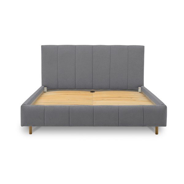 Hall polsterdatud kaheinimesevoodi koos voodipõhjaga 180x200 cm Zee - Scandic-image-2