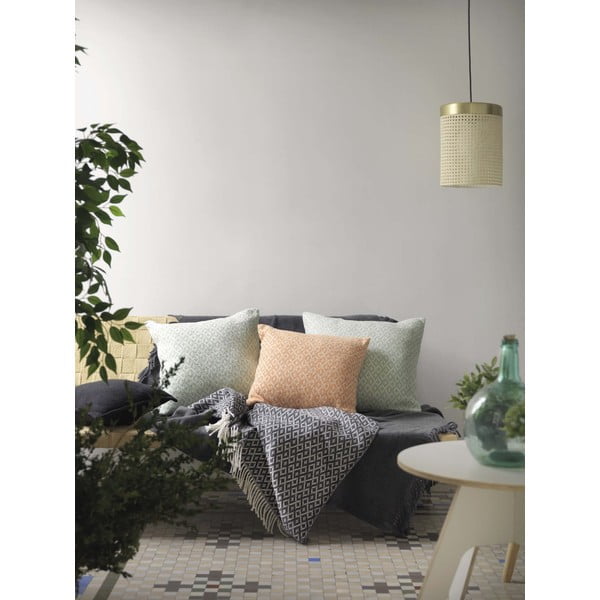 Tumehall ruuduline puuvillane kangas , 140 x 180 cm Agave - Euromant-image-2