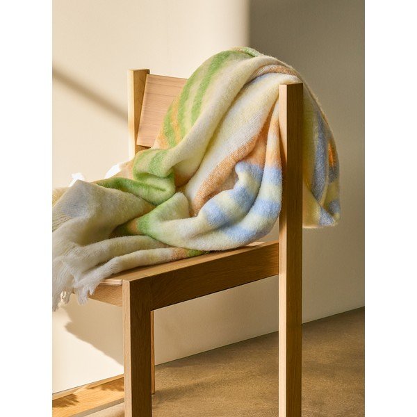 Kollane-roheline villaseguga tekk 140x200 cm Loom - Hübsch-image-1