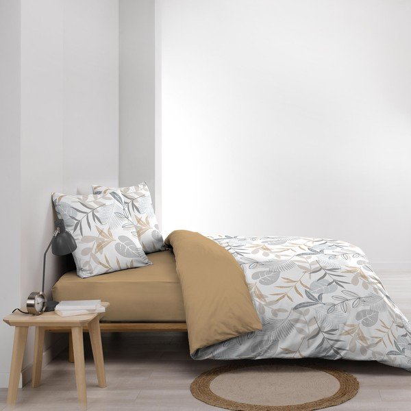 Kollane-valge voodipesu kaheinimesevoodile 240x220 cm Kimberly - douceur d'intérieur-image-4
