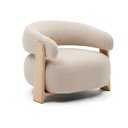 Beež šenillist tugitool Granite - Kave Home