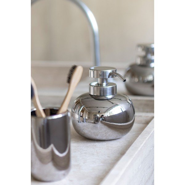 Hõbedane keraamiline seebidosaator 200 ml Lotus - Mette Ditmer Denmark-image-1