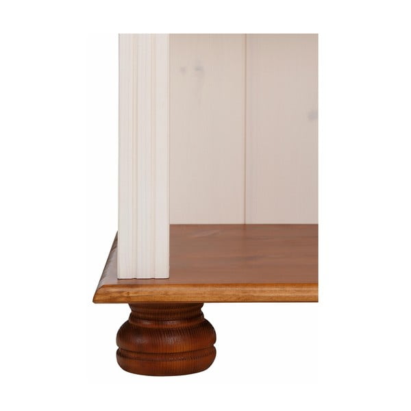 Männipuidust raamaturiiul valge-puiduvärvi 70x181 cm Ella – Støraa-image-4