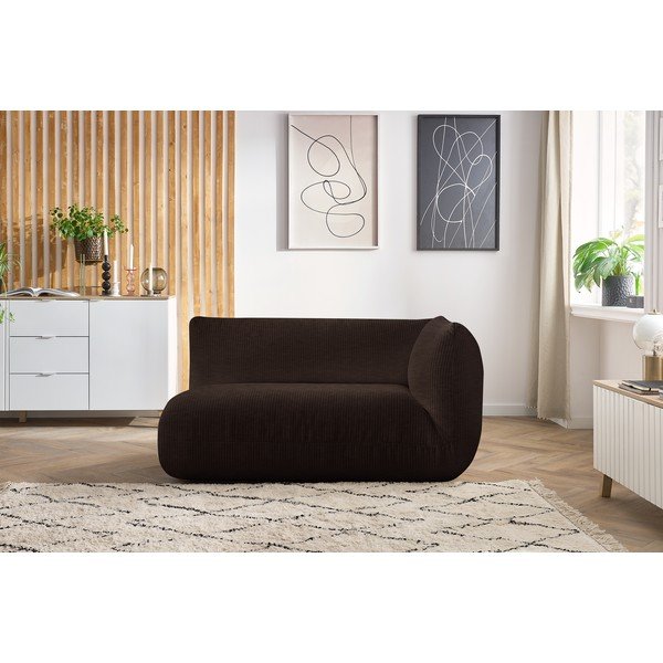 Tumepruun velvetist diivanimoodul (parem nurk) Lecomte - Bobochic Paris-image-4