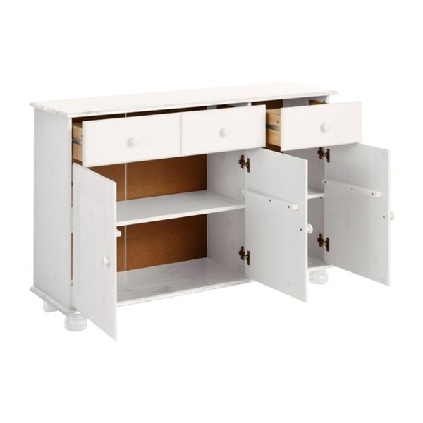 Valge männipuidust kummut 116x76 cm Ella – Støraa-image-2