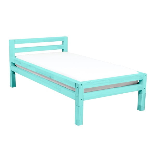 Tyrkysová jednolůžková postel z smrkového dřeva Benlemi Single, 90 x 160 cm-image-1