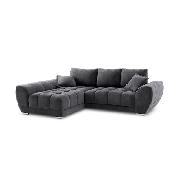 Tumehall nurgadiivan sametiga, vasakpoolne nurk, vasakpoolne nurk. Nuage - Windsor & Co Sofas-image-2
