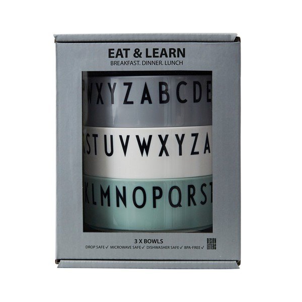 3 beebikaussi komplekt Breakfast. Dinner. Lunch. - Design Letters-image-2