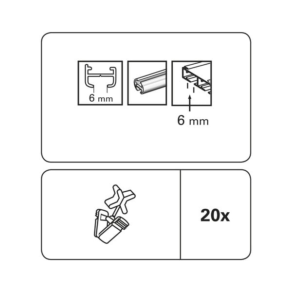 Metall/plastmass kardinapuude liugkinnitused komplektis  10 tk – SP TREND-image-2