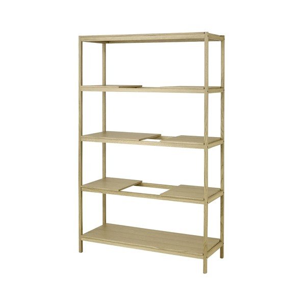 Naturaalses värvitoonis tammepuust riiul 105x170x40 cm Sukoya - Blomus-image-2