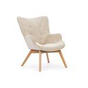 Beež velvetist tugitool Niko - Ropez