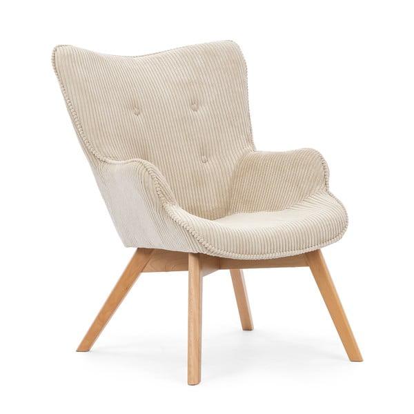 Beež velvetist tugitool koos jalatoega Niko - Ropez-image-4