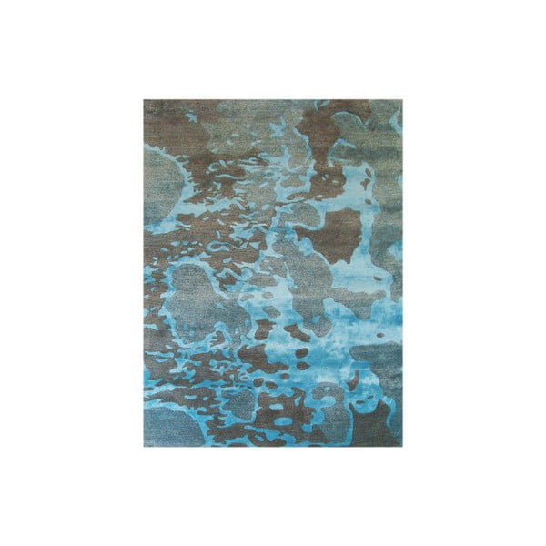 Ručně tkaný koberec Disco, 153x244 cm, modrý