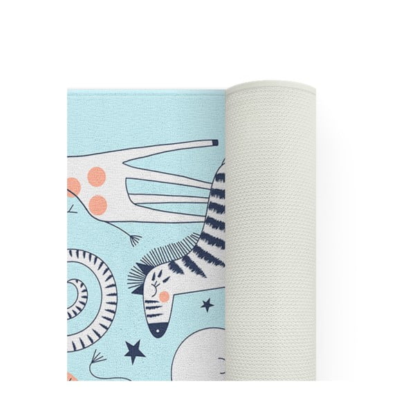 Sinine laste vaip 100x140 cm Happy Zoo - Oyo Concept-image-1