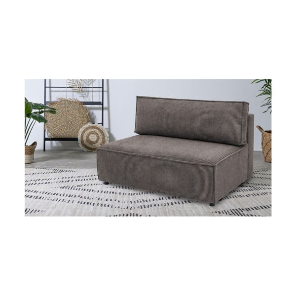 Helepruun velvetist diivanimoodul, keskosa  Nihad modular - Bobochic Paris-image-1