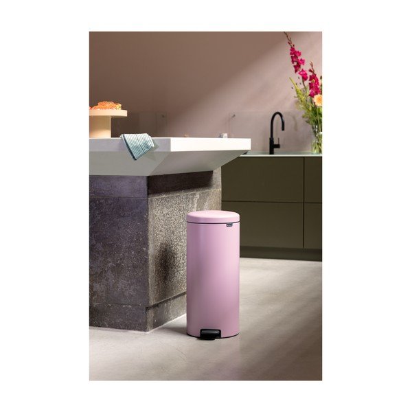Roosa terasest prügikast 30 l NewIcon - Brabantia-image-1