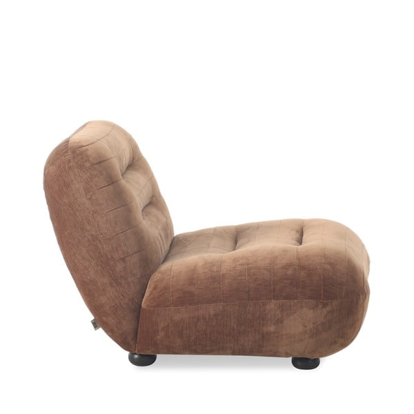 Pruun sametist tugitool Wyatt - Dutchbone-image-3