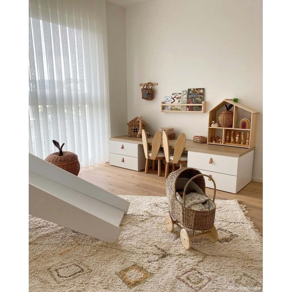 Beež pestav käsitsi kootud puuvillane vaip 170x240 cm Kaarol Earth - Lorena Canals-image-1