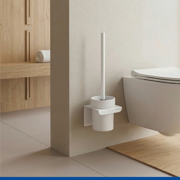 Valge plastmassist WC-hari ilma puurimiseta Turbo-loc Lizan - Wenko-image-1