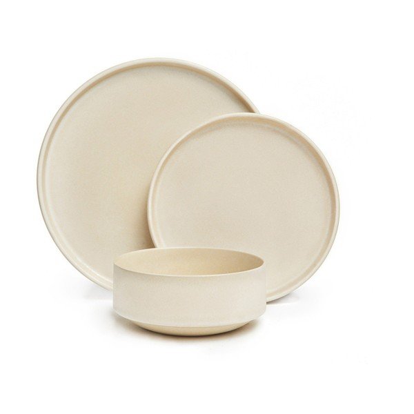 12-osaline beež kivikeraamikast nõude komplekt Malia - Bonami Selection