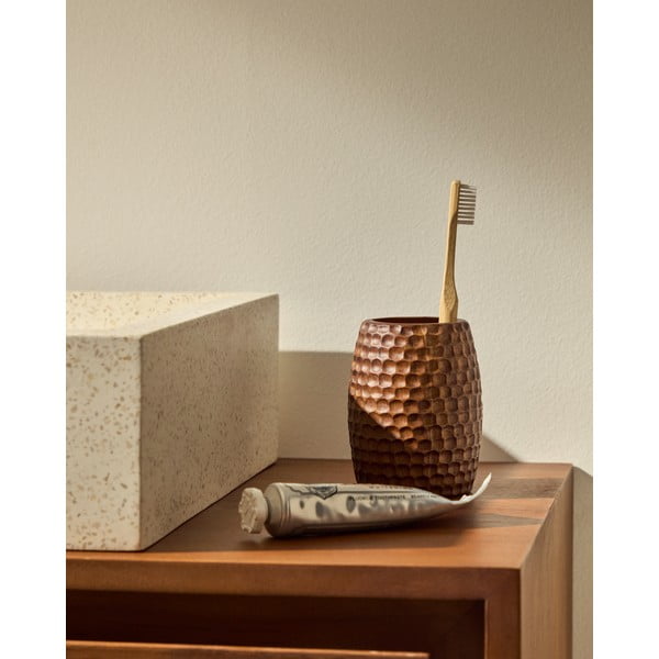 Pruun puidust hambaharjatops Fraz - Kave Home-image-1