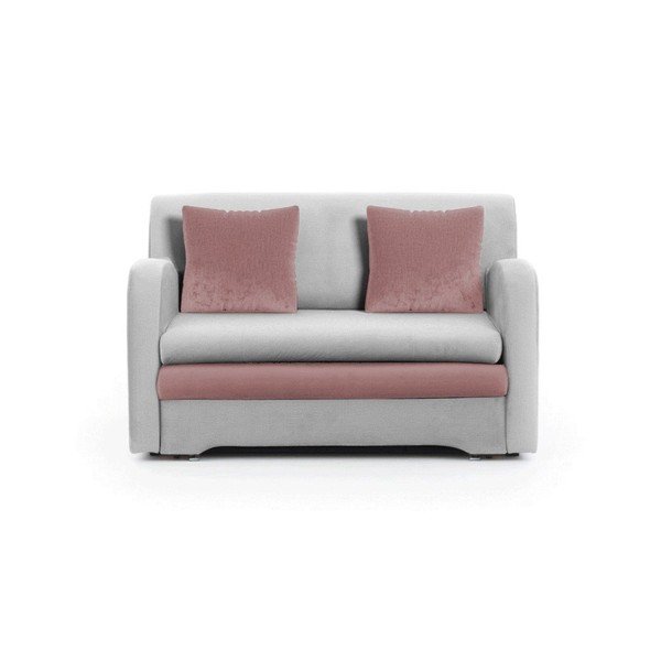 Roosa-helehall sametdiivan, muudetav, 130 cm Ario – ELTAP