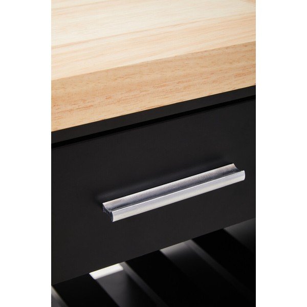 Kummipuust serveerimislaud ratastel 48x105 cm Frankfurt - Premier Housewares-image-3