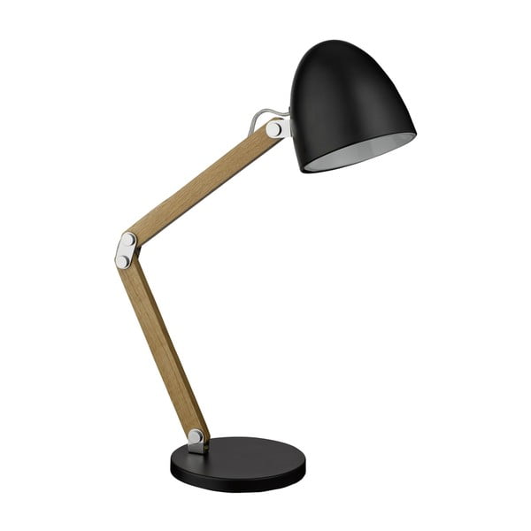 Stolní lampa Searchlight Woody, černá