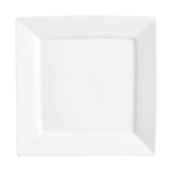 Bílý porcelánový talíř Price & Kensington Simplicity, 18 x 18 cm