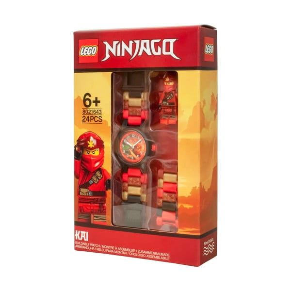 Punane käekell kokkupandava rihmaga ja NINJAGO Kai minifiguuriga - LEGO®-image-1