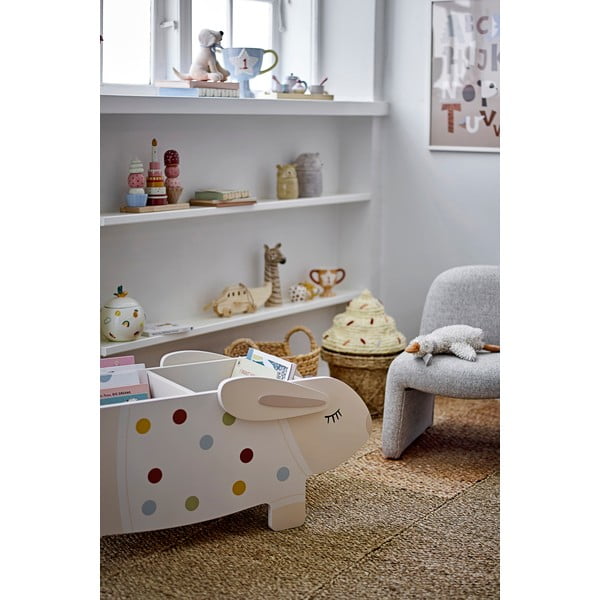 Kreem laste raamaturiiul 87x38x32 cm Villja - Bloomingville Mini-image-1