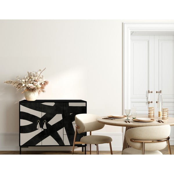 Must-beež madal kummut 113x84 cm Wilma - Really Nice Things-image-4