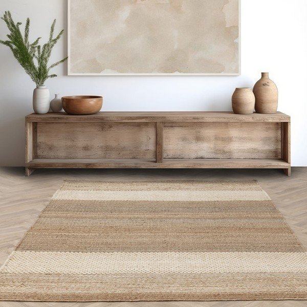 Valge-beež kahepoolne džuudist vaip 120x170 cm Cedar - Asiatic Carpets-image-1