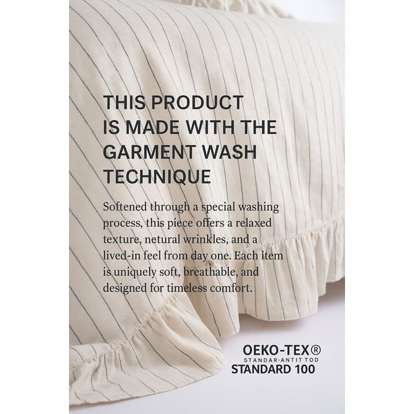Beež Renforcé puuvillast voodipesu üheinimesevoodile 140x200 cm Amalia Striped - Mila Home Luxury-image-4