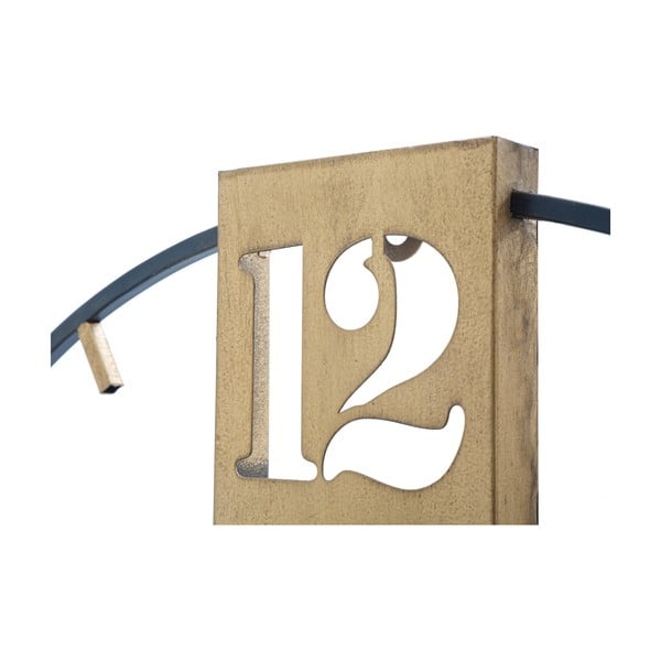 Must kuldsete detailidega seinakell Goldy, ø 60 cm - Mauro Ferretti-image-2