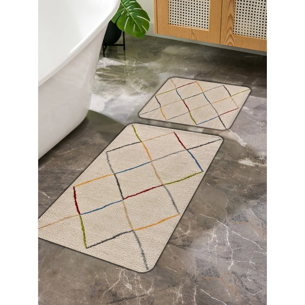 Helepruunid vannitoamatid 2 tk 60x100 cm - Mila Home-image-4