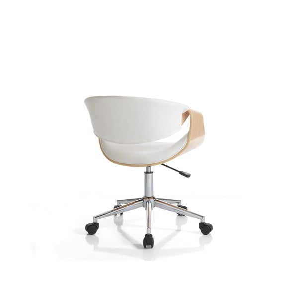 Valge kunstnahast kontoritool Visby - Tomasucci-image-3